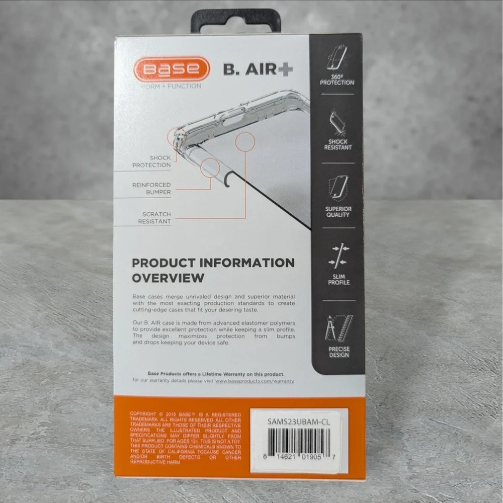 A9. Base B. Air+ Case For Samsung Galaxy S23 Ultra Clear MagCharge Enabled